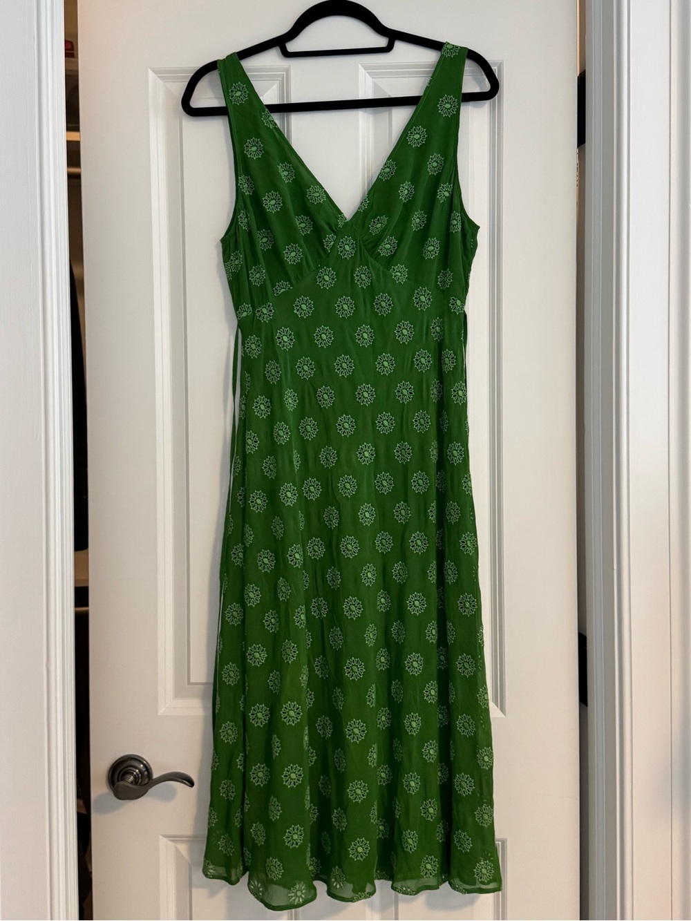 Realisation Par Green Eyelet Midi Dress